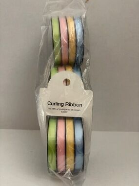 Pastel Curling Ribbon 3-Pack – Green, Pink, Yellow, Blue
